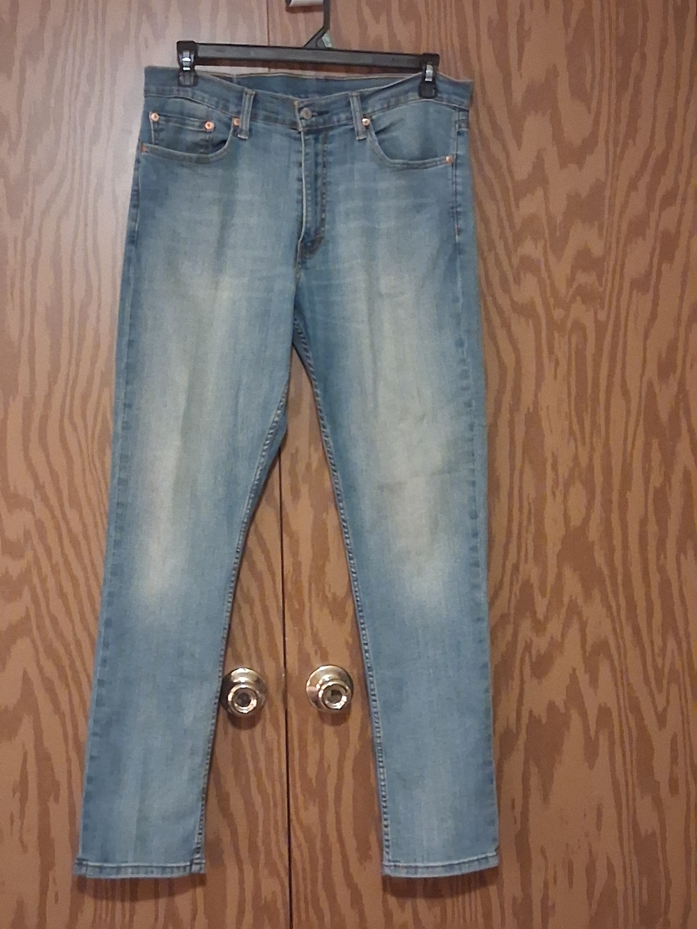 Levi’s 511 Jeans Mens 36x32 Light Wash Faded Slim Fit Stretch Denim Mexico